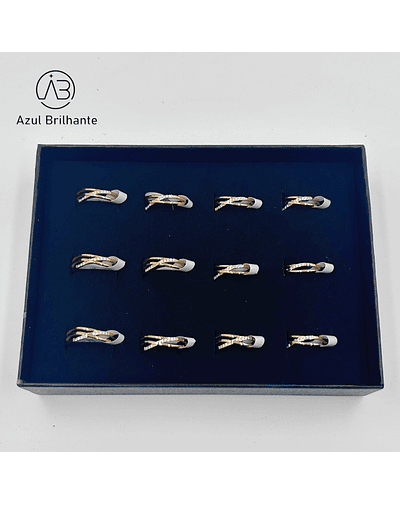 Aneis com Brilhos- Caixa de 12 Peças