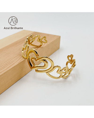 Bangle de Coração- Aço