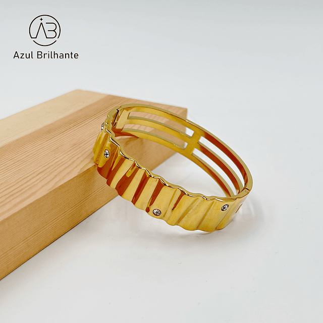 Bangle com Brilho- Aço