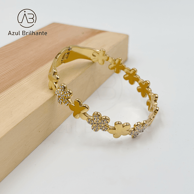 Pulseira de Flor- Aço 1
