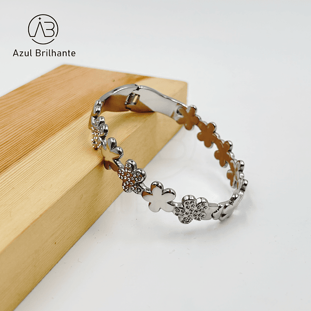 Pulseira de Flor- Aço 2