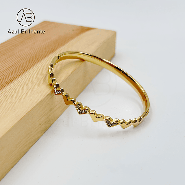 Bangle de Corações- Aço