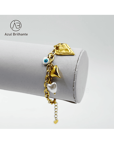 Pulseira de Olho e Coração