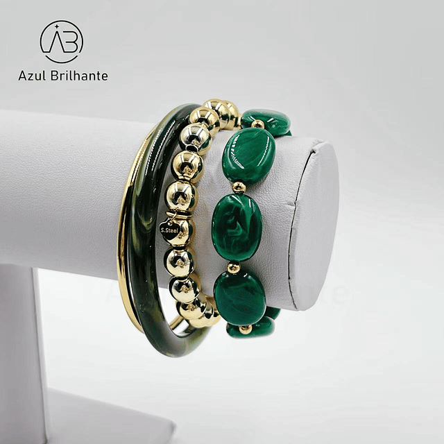 Conjunto de Pulseiras de Resina  1