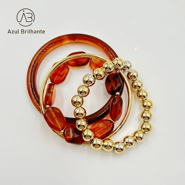 Conjunto de Pulseiras de Resina  4