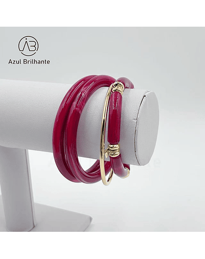 Conjunto de Pulseiras de Resina 