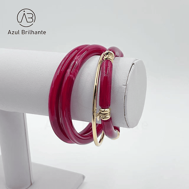 Conjunto de Pulseiras de Resina  1