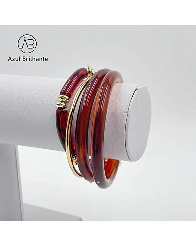 Conjunto de Pulseiras de Resina 