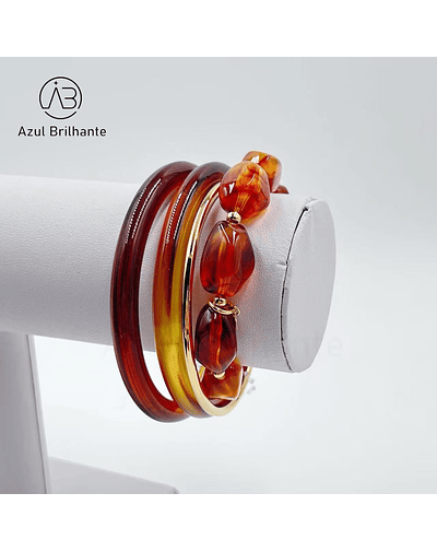 Conjunto de Pulseiras de Resina 