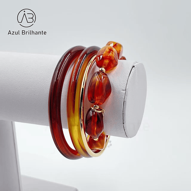 Conjunto de Pulseiras de Resina  1