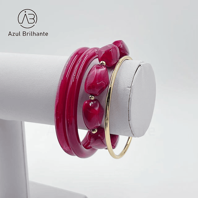 Conjunto de Pulseiras de Resina  4