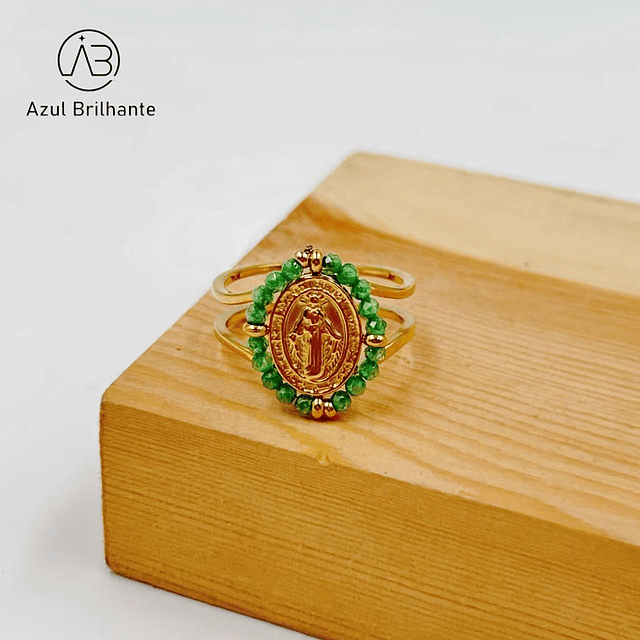 Anel com Medalha Religioso 5