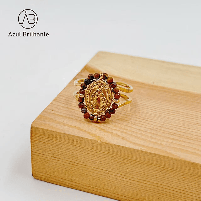 Anel com Medalha Religioso 3