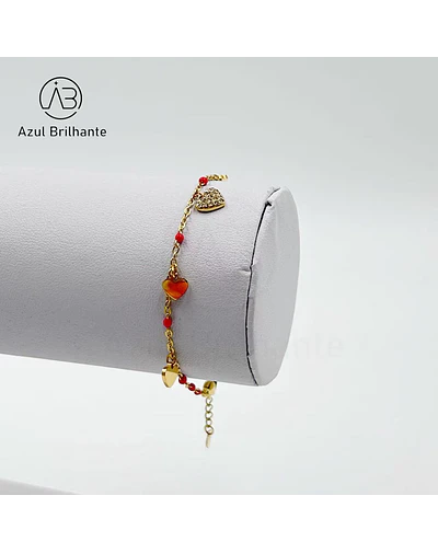 Pulseira com Corações