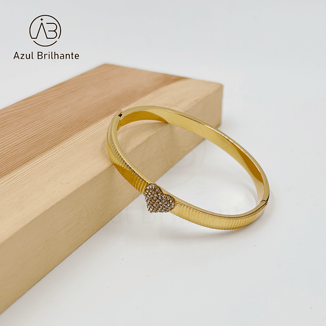 Bangle de Coração- Aço