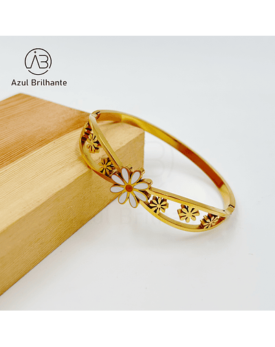 Bangle de Flores- Aço
