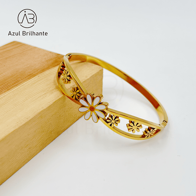Bangle de Flores- Aço 1
