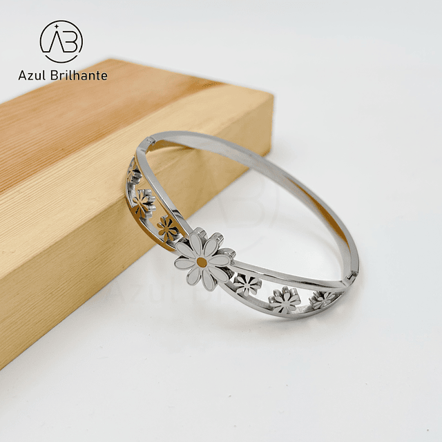 Bangle de Flores- Aço 2