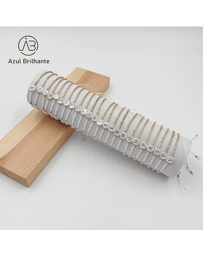 Pulseira de Letras de Madrepérolas