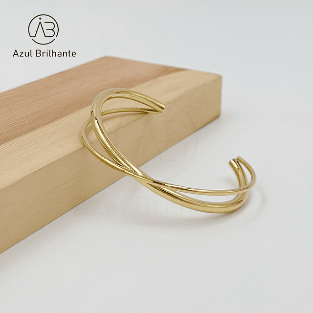 Bangle Cruzado- Aço