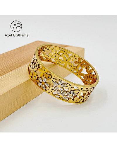 Bangle de Flores- Aço
