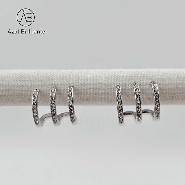 Brincos de Tripla Argola 2