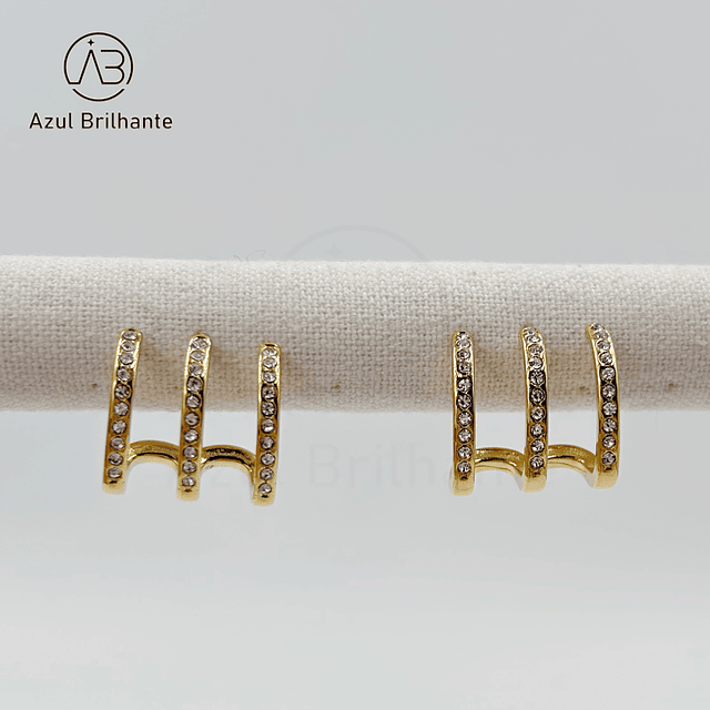 Brincos de Tripla Argola 1