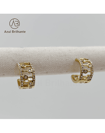 Brincos de Argola com Brilho