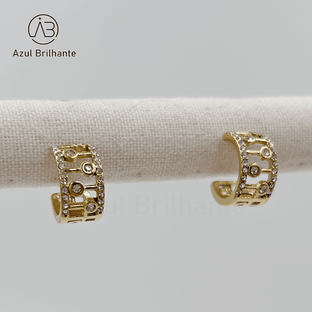 Brincos de Argola com Brilho 1