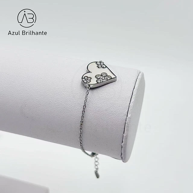 Pulseira de Coração com Flor 2