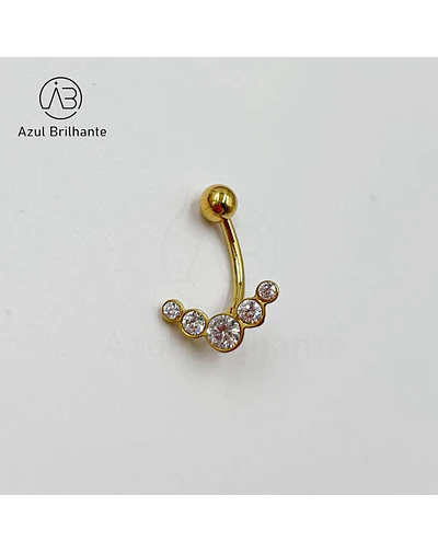 Piercing de Umbigo com Brilho