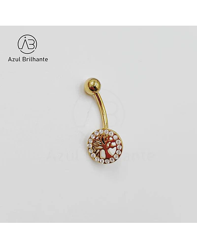 Piercing de Umbigo de Árvore de Vida