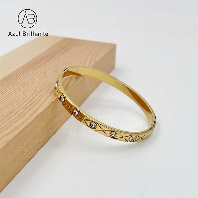 Bangle com Brilho- Aço 1