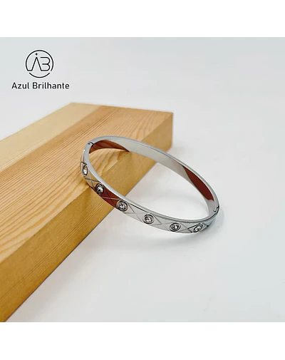 Bangle com Brilho- Aço