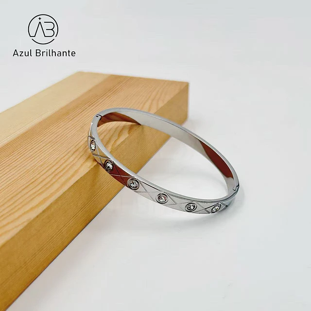 Bangle com Brilho- Aço 2