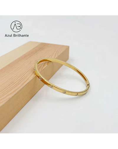 Bangle com Brilho- Aço