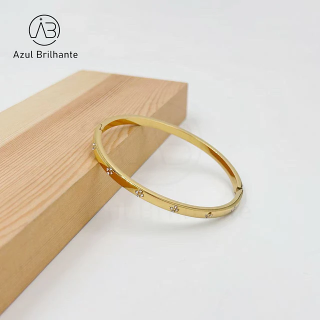 Bangle com Brilho- Aço 1