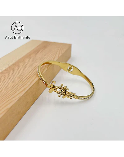 Bangle de Flores- Aço