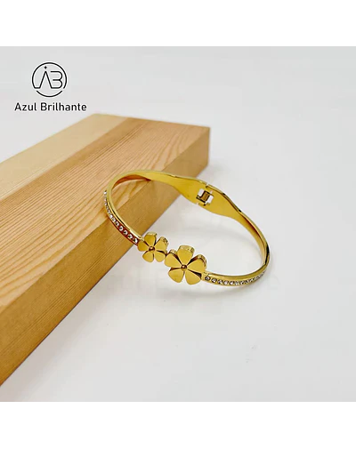 Bangle de Flores- Aço