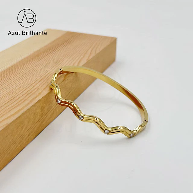 Bangle com Brilho- Aço 1