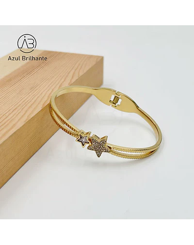 Bangle de Estrelas- Aço