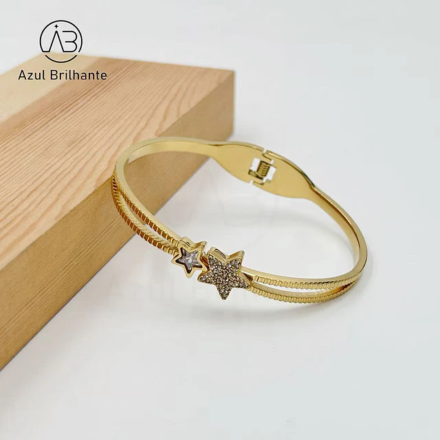 Bangle de Estrelas- Aço 1