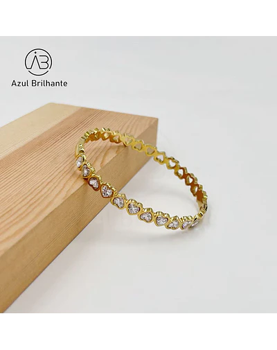 Bangle de Corações- Aço