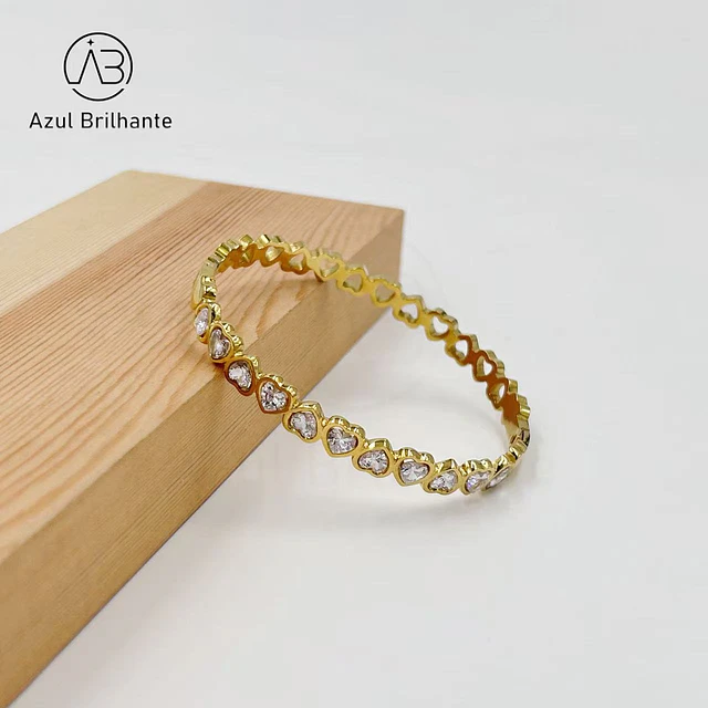 Bangle de Corações- Aço 1