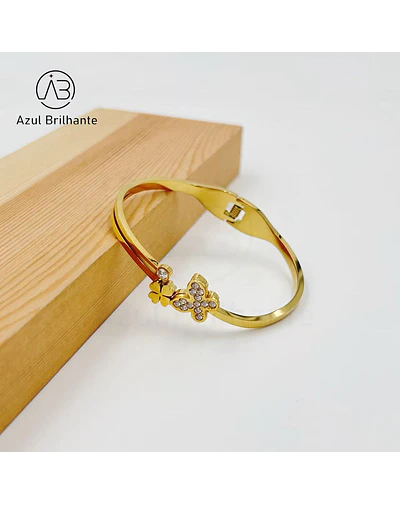 Bangle de Borboleta- Aço