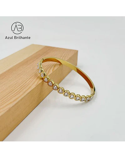 Bangle de Corações- Aço