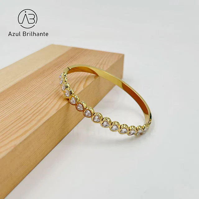 Bangle de Corações- Aço 1