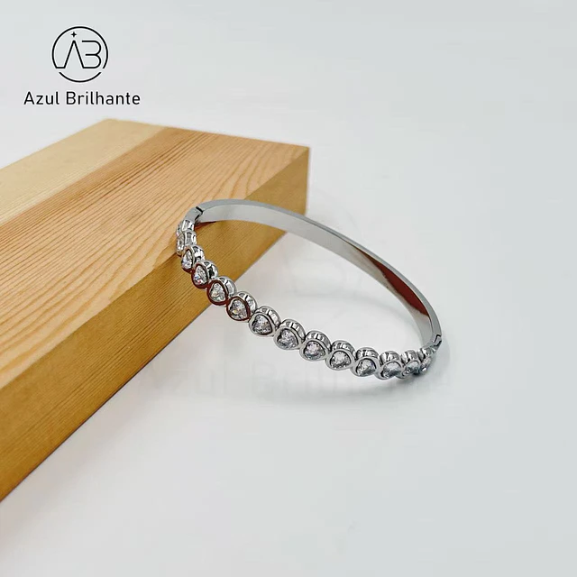 Bangle de Corações- Aço 2