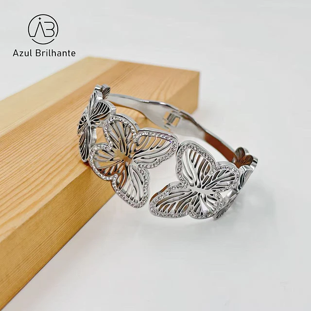 Bangle de Borboleta- Aço 2