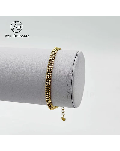 Pulseira de Correntes de Bolas 